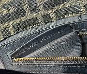Fortok Fendi Fabric Jacquard Paillettes Vitello Seta FF 1974 Mini Baguette Bag 8623L 28x6x15cm - 2