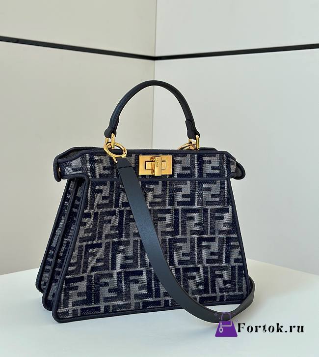 Fortok Peekaboo ISeeU Dark Blue FF Chenille Bag 8670 27x11x20cm - 1