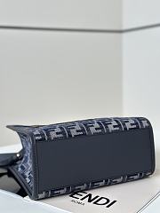 Fortok Fendi Sunshine Dark Blue FF Chenille Shopping Bag 8618E 25.5x12x22.5cm - 3
