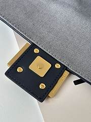 Fortok Fendi Baguette Dark Blue FF Chenille Bag 8579As 20x5x13cm - 2