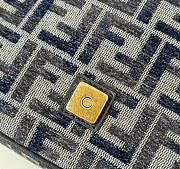 Fortok Fendi Baguette Dark Blue FF Chenille Bag 8579A 27x6x15cm - 5