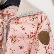 Fortok Louis Vuitton Small Floral Stand Collar Jacket Down Coat - 3