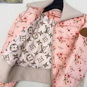 Fortok Louis Vuitton Small Floral Stand Collar Jacket Down Coat - 4