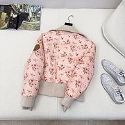 Fortok Louis Vuitton Small Floral Stand Collar Jacket Down Coat - 2