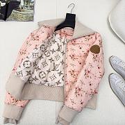 Fortok Louis Vuitton Small Floral Stand Collar Jacket Down Coat - 6