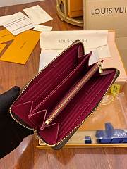 Louis Vuitton Zipper Wallet Monogram Fuchisa M41895 19x10cm - 5