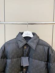 Fortok Louis Vuitton Cropped Monogram Puffer Jacket Black - 5