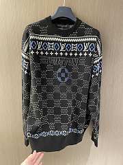 Fortok Louis Vuitton Jacquard Wool Pullover  - 3