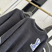 Fortok Louis Vuitton Chunky Wool Blend Pullover Black - 6