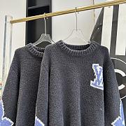 Fortok Louis Vuitton Chunky Wool Blend Pullover Black - 3