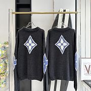 Fortok Louis Vuitton Chunky Wool Blend Pullover Black - 2