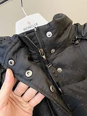 Fortok Louis Vuitton Jacquard Hooded Down Jacket Black - 4