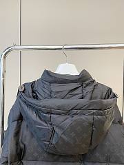 Fortok Louis Vuitton Jacquard Hooded Down Jacket Black - 3