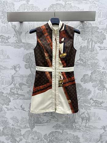 Fortok Louis Vuitton Denim LV Trunk Dress 