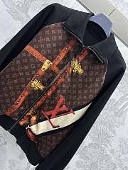 Fortok Louis Vuitton Trunk Zip-Up Jacket Black - 3