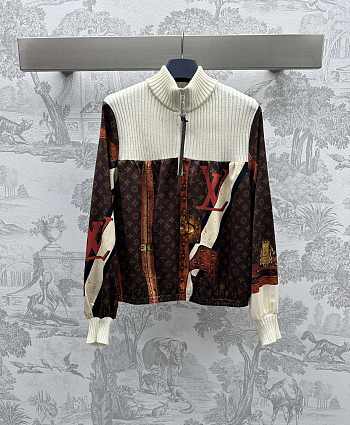 Fortok Louis Vuitton Trunk Zip-Up Jacket White