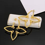 Fortok Louis Vuitton Four-leaf Clover Hollow Twist Earrings - 1