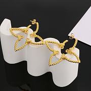Fortok Louis Vuitton Four-leaf Clover Hollow Twist Earrings - 3