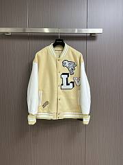 Fortok Louis Vuitton Signature Patch Varsity Jacket Yellow - 1