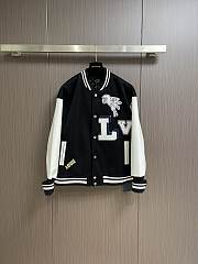 Fortok Louis Vuitton Signature Patch Varsity Jacket Black - 1