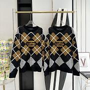Fortok Louis Vuitton Wool Blend Pullover Damier Argyle Jacquard - 1