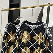 Fortok Louis Vuitton Wool Blend Pullover Damier Argyle Jacquard - 6