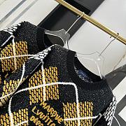 Fortok Louis Vuitton Wool Blend Pullover Damier Argyle Jacquard - 3