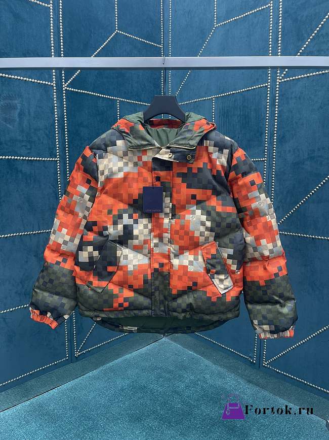 Fortok Louis Vuitton Damoflage Printed Down Jacket - 1