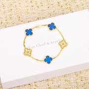 Fortok Van Cleef & Arpels Blue Diamond Five-Flower Bracelet - 1