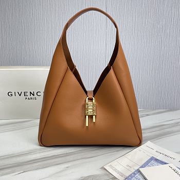 Fortok Givenchy G-Hobo Leather Shoulder Bag Brown 29969 31x15x43cm