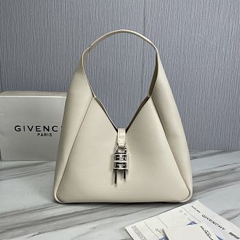 Fortok Givenchy G-Hobo Leather Shoulder Bag White 29969 31x15x43cm