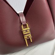 Fortok Givenchy G-Hobo Leather Shoulder Bag Burgundy 29969 31x15x43cm - 5