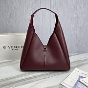 Fortok Givenchy G-Hobo Leather Shoulder Bag Burgundy 29969 31x15x43cm - 6