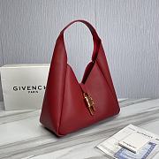 Fortok Givenchy G-Hobo Leather Shoulder Bag Red 29969 31x15x43cm - 4