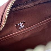 Fortok Chanel Classic Vintage Hilton Bag Brown AS3034 25x14x9cm  - 3