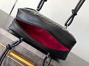 Fortok Chanel Cambon Bowling Bag Black & White 27x15x10cm  - 6