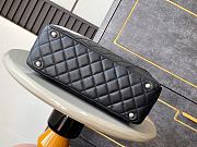 Fortok Chanel Cambon Bowling Bag Black & White 27x15x10cm  - 5
