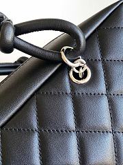 Fortok Chanel Cambon Bowling Bag Black & White 27x15x10cm  - 4