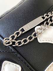 Fortok Chanel Cambon Bowling Bag Black & White 27x15x10cm  - 2