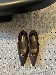 Fortok Miu Miu 25SS Pointed High Heels Brown Suede - 1