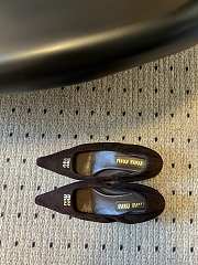 Fortok Miu Miu 25SS Pointed High Heels Brown Suede - 6
