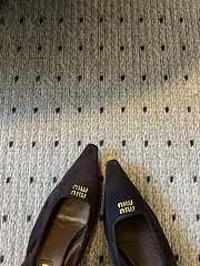Fortok Miu Miu 25SS Pointed High Heels Brown Suede - 5