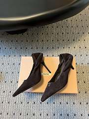 Fortok Miu Miu 25SS Pointed High Heels Brown Suede - 4