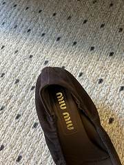Fortok Miu Miu 25SS Pointed High Heels Brown Suede - 3