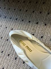 Fortok Miu Miu 25SS Pointed High Heels White Leather - 4