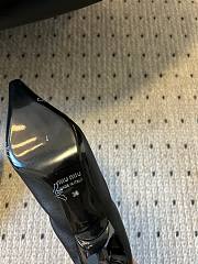 Fortok Miu Miu 25SS Pointed High Heels Black Leather - 6