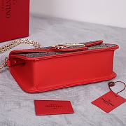 Fortok Valentino Vlogo Signature Bead-embellished Bag Red 22028L 27x13x6cm - 6