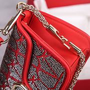 Fortok Valentino Vlogo Signature Bead-embellished Bag Red 22028L 27x13x6cm - 2