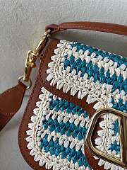 Fortok Valentino Garavani Alltime Bag Brown & Blue 22072 23.5x18x8cm - 2