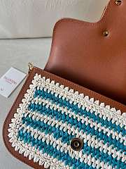 Fortok Valentino Garavani Alltime Bag Brown & Blue 22072 23.5x18x8cm - 4